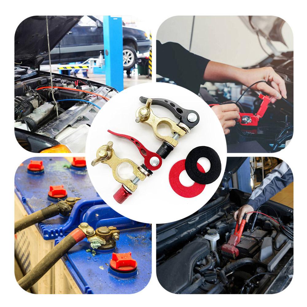 Car Battery Terminal Brass Connectors Posts 24V 12V Positive Negative Quick Release Battery Cable Terminal Top Car Accessories