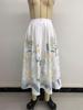 Independent Station 2025 Floral Print Button-Decorated Summer Skirt - Casual & Fresh Style