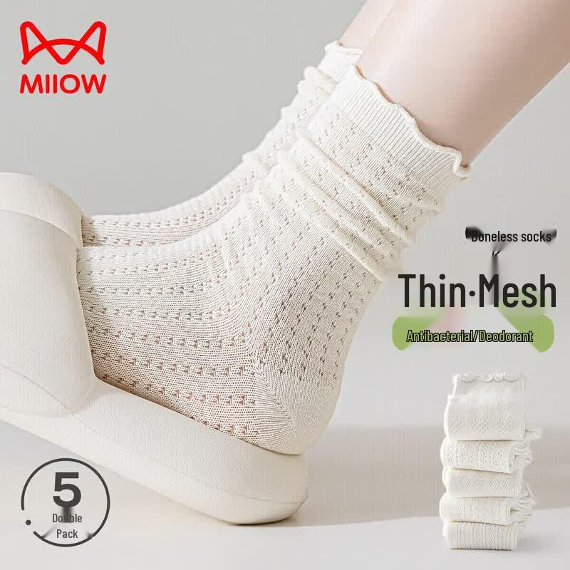 Maoren Women s Breathable Anti-Odor Mid-Calf Socks One Size