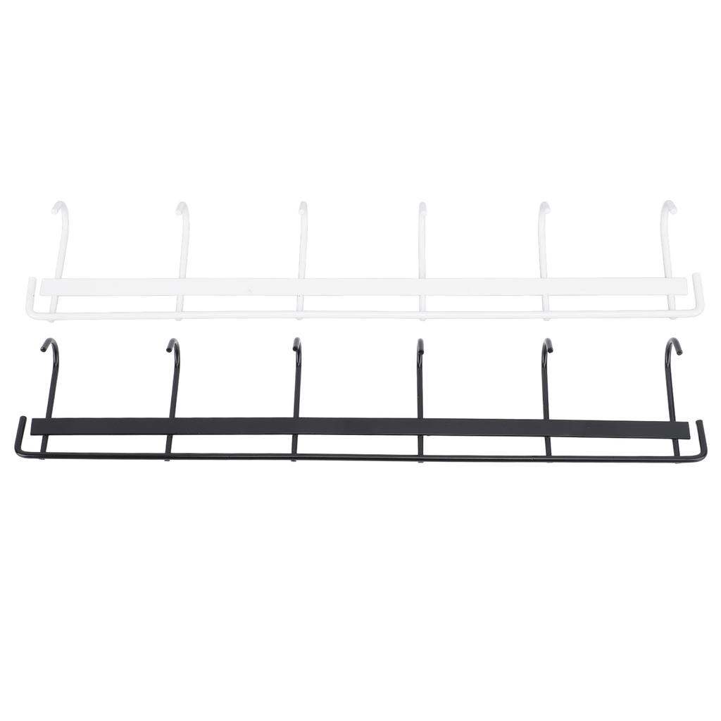 2 buc. Suport de haine montat pe perete, din oțel inoxidabil, cu 6 cârlige pentru haine