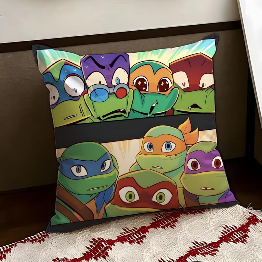 Teenage Mutant NNinja Turtles Cushion Cover Reversible Soft Durable Pillow Cover Home Car MultiScene Use for Daily Comfort