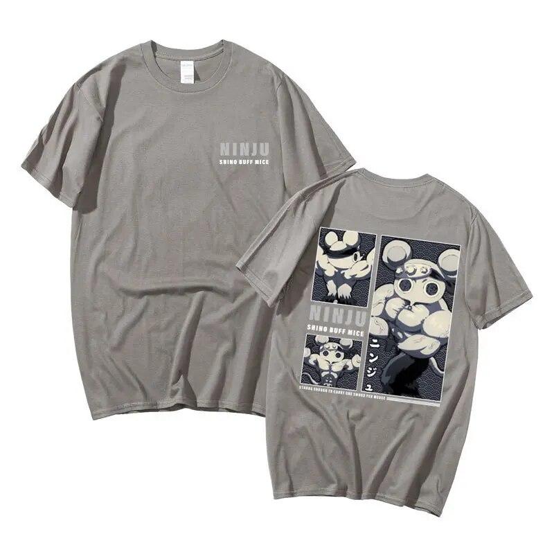 

Футболка з м язами Ninja Mice Muki Gym Mouse Meme Tshirt Аніме Demon Slayer Uzui Tengen Graphic Tees Унісекс Жіночі великі футболки з мультфільмом XL