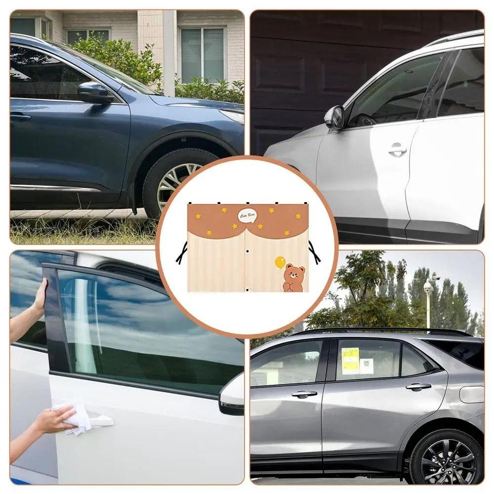 Quality Side Window Car Window Sun Shade Rear Side Magnetic Windshield Sunshade Cute Cartoon Foldable Auto Window Cover Car