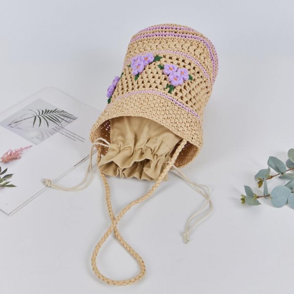 Lala Natural Rafia Embroidery Rattan Bag Lala2b188