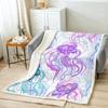 Undersea Blanket,Magic Glowing Jellyfish Underwater Blanket Soft Warm Blankets for Bed Couch Sofa Lightweight Travelling Camping