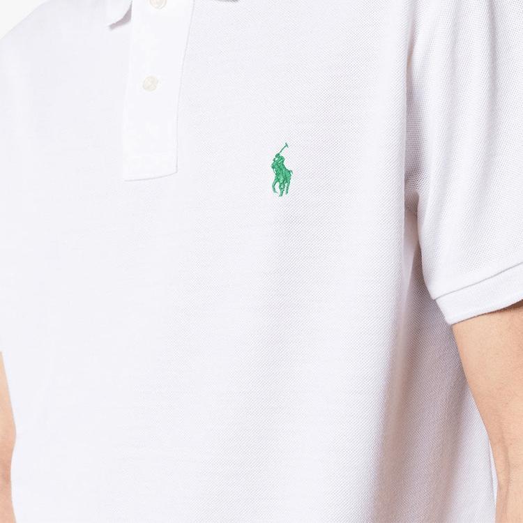 Polo Ralph Lauren Logo Embroidered Short Sleeve Polo Shirt Men Tops White 710751221-002
