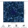 Snowflake Blue Bath Shower Curtain Waterproof Decorative Home Textile For Bathroom Dark Navy Floral Pattern