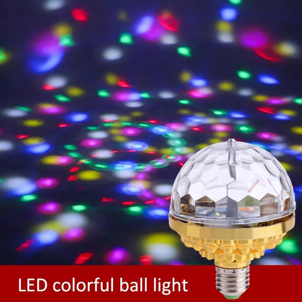 LED RGB E27 Lamp Bulb Magic Color Projector Auto Rotating Stage Light for Holiday Party Bar KTV Disco