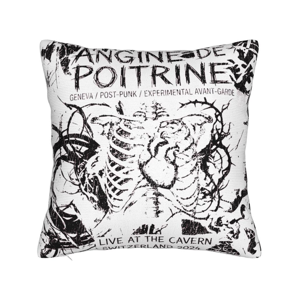 Pillow Case Angine de poitrine Polyester Pillow Cover Novelty Cushion Cover Graphic Pillowcases For Office Car Home Decorative