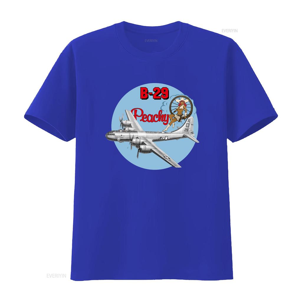 Vintage 90's B 29 Bomber Peachy Design T Shirt For Men And Women Size L vintage Washed streetwear Unisex homme Breathable