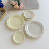 3 Pcs 1/6 1/12 Scale Miniature Dish Plates Alloy Dollhouse Kitchen Accessories Vintage Tiny Tableware for DIY Crafts Pretend Play