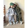 Winter Children Polar Fleece Sweatshirt Set Boys Girls Plus Velvet Thick Warm Suit Kids Casual Sports Outfits