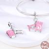 Copper Tailor Handmade Button Scissors Shiny Zircon Charm Beads Suitable For Panoriginal Bracelet Diy