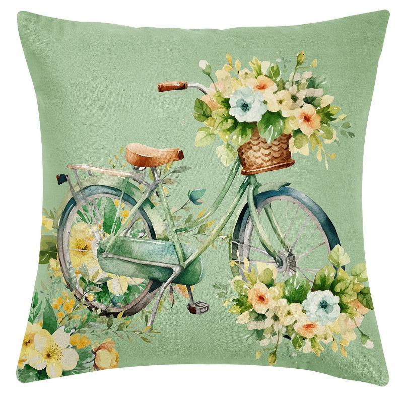 New Spring and Summer Flower Leaf Pillow Case Green Leaf Home Sofa Pillow Cushion Cover