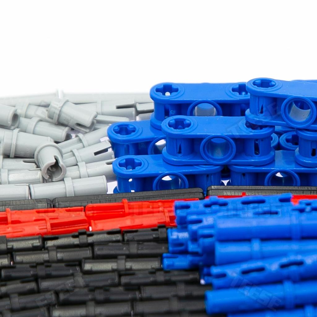 TEESE 884pcs Technic Axle Pin Chain Link Connector Brick Set, Compatible with Lego Technic Parts, for MOC Technic Projects Bulk Blocks (Random Color)