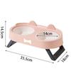 High-Foot Cat Bowl: Non-Slip, Anti-Tip, Slanted Design for Pet Neck Protection.