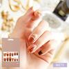 Glam Shell&Glitter Nail Stickers 24pcs | Self-Adhesive Strips, Bold Chic Mix, Quick 5-Min Manicure