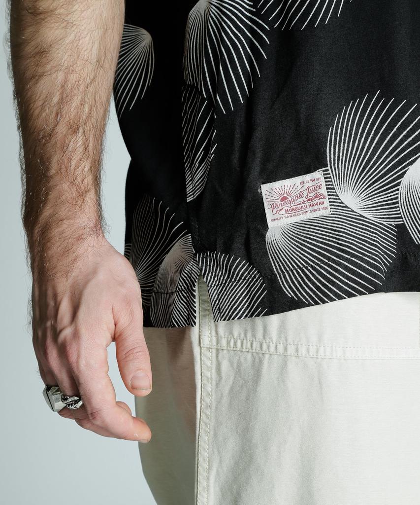Schott x PJ x Pineapple Juice RAYON SHELL SHIRT, Men's XL, 010, Black, 782-5123015