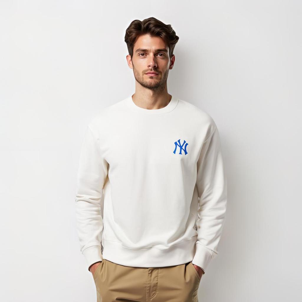 New MLB American Sweatshirt Unisex White 3AMTV0741-50CRS