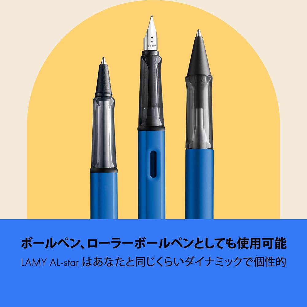 LAMY AL-Star Ocean Blue Fountain Pen - Ergonomic Grip and Steel Nib Size M - Lightweight Aluminum...