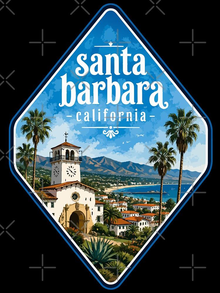 Barbara Santa Barbara California USA Watercolor Oversized T-Shirt