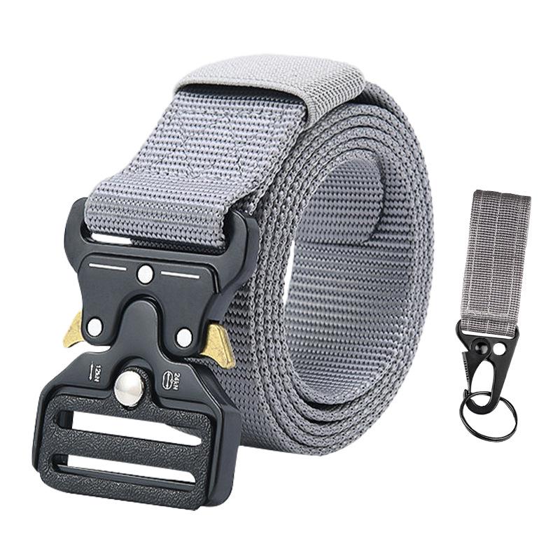 Elastic Tactical Nylon Belt with Alloy Buckle, Popular for Outdoor Use, Customizable Size