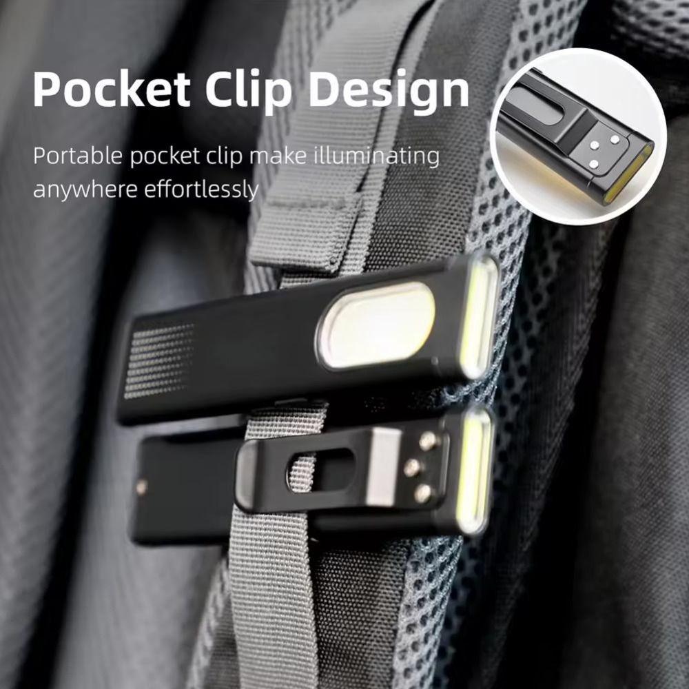 Multifunction Mini Flashlight 5 Modes with Pen Clip Outdoor Camping Light 550Lm Brightness Tail Magnet Portable Torch Camping