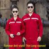 Unisex Summer Thin Long-Sleeve Workwear Set - Durable Auto Repair & Engineering Protective Clothing, Customizable