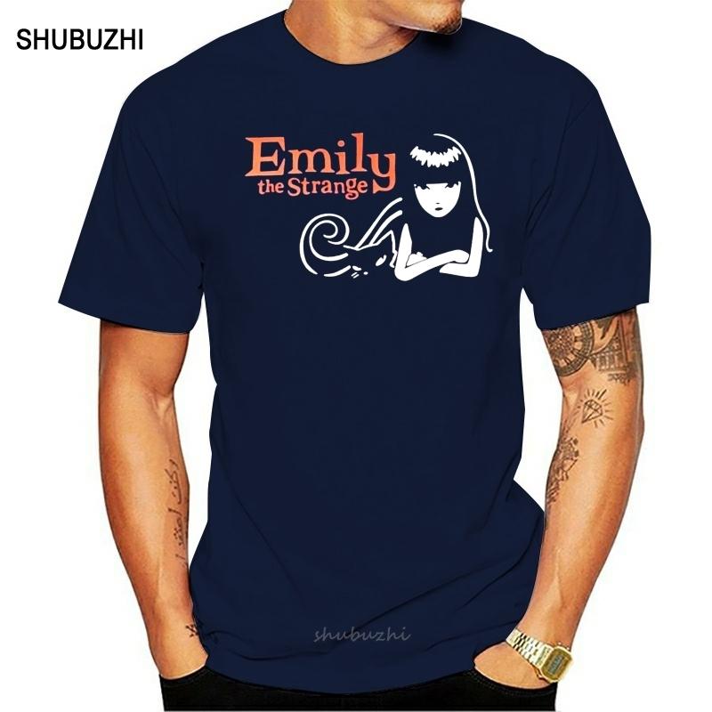 EMILY THE STRANGE BASIC LOGO LADIES FITTED TSHIRT men cotton tshirt summer brand teeshirt euro size S