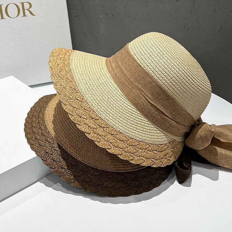 Sunscreen sunshade straw hat summer women's travel hat foldable big brim UV protection casual sun hat summer cool hat