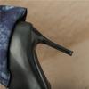 Women's High-heeled Medium Boots Autumn and Winter New European and American Style Pointed-toed Thin-heeled Large-size Cowboy Pipe Boots