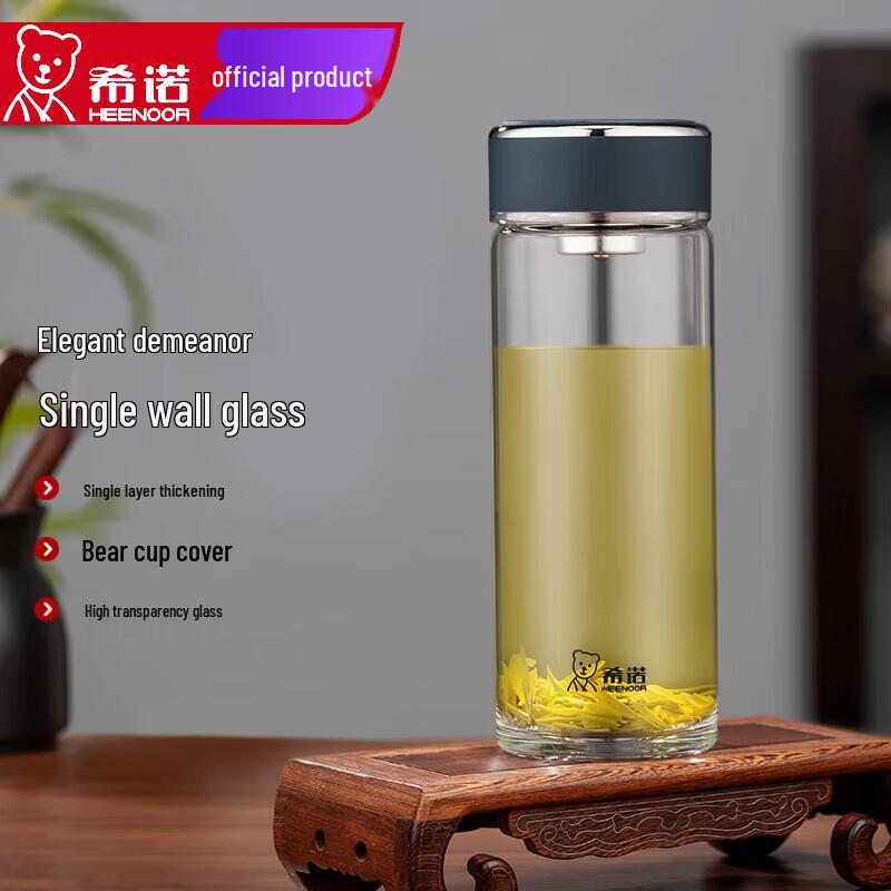 Heenoor Single Layer Portable Glass Tea Cup
