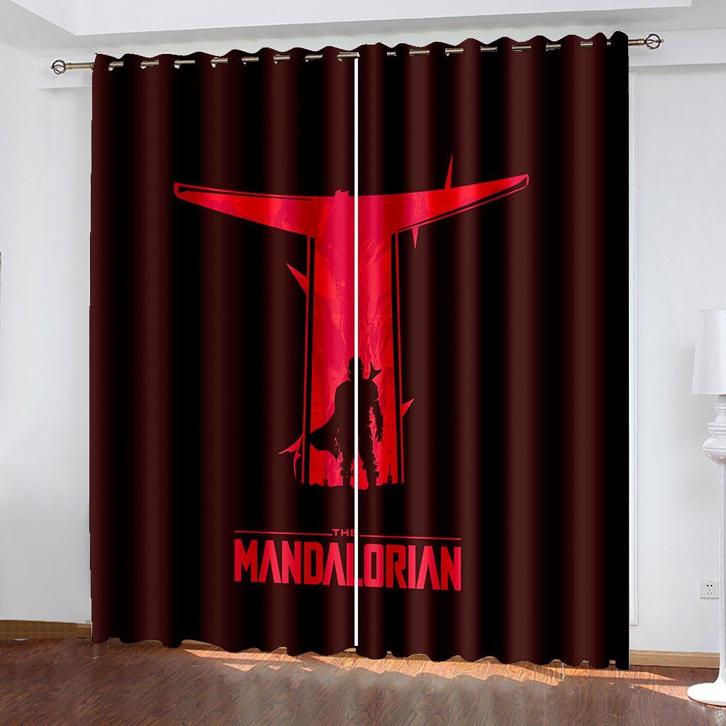 Hacker Soldier Red Dark Cool Child Window Curtains in Kids Bedroom Living Room Hall Treatments Kitchen Decoration Drapes Blinds