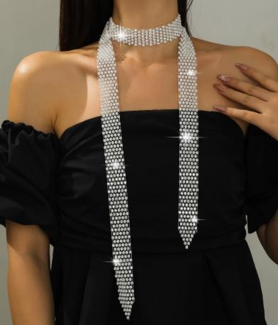 Women's Multi- Tassel Choker Necklace Long Collarbone Chain