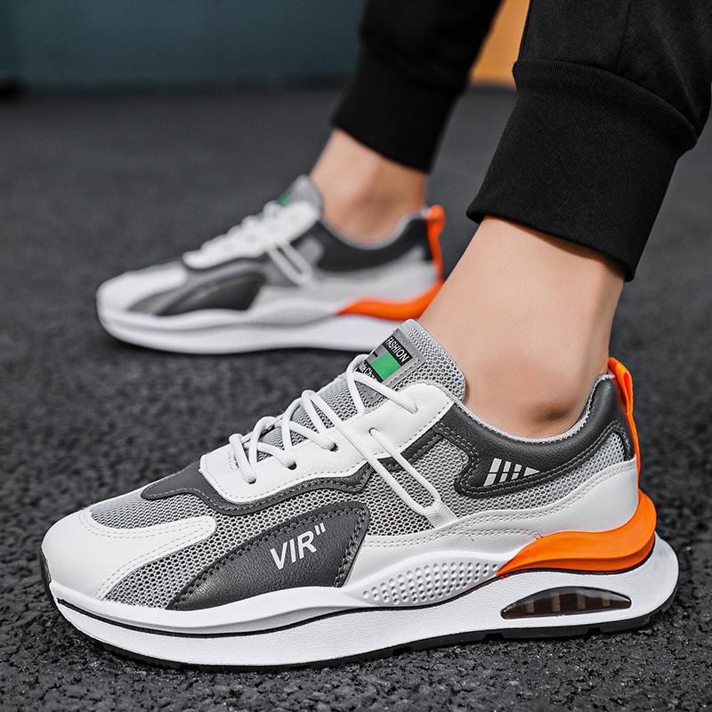 Men's Shoes Spring and Summer New Breathable Sports and Leisure Student Height-increasing Trendy Shoes Men's Lightweight Summer Running