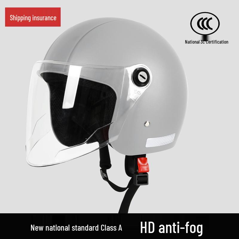Unisex C-Certified Electric Vehicle Helmet - Anti-Fog, All-Season Warm Safety Gear for Autumn/Winter