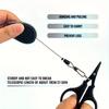 Black 1Pcs Fishing Coating Stainless Steel Fishing Scissor Plier Cut PE Braid Line Cutter Plies Carp Fishing Accessories Tools