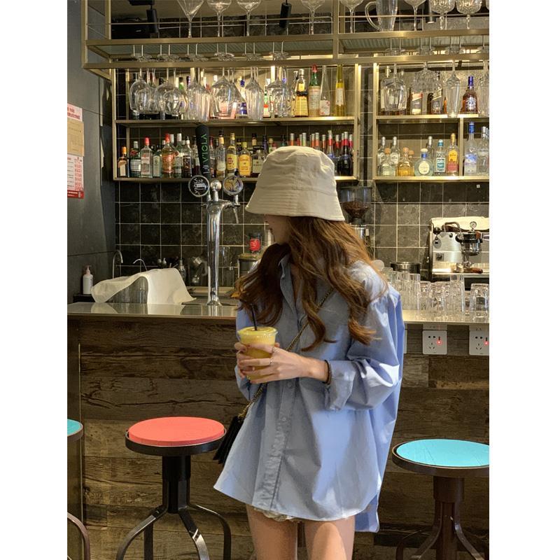 Comfortable and Versatile White Long-sleeved Shirt Female Loose Versatile Design Sense Niche Medium-length Tops Temperament Elegant Fashion Top