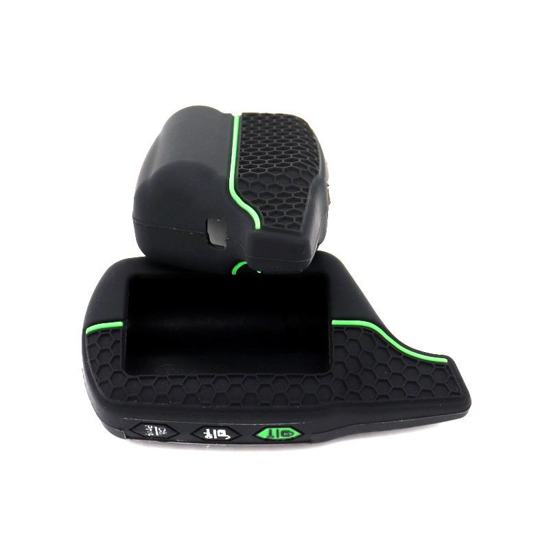 For Starline B9 B91 B6 B61 A91 A61 V7 LCD 2 Way Car Alarm Remote Key Chain 3 Buttons Silicone Car Key Case Cover Accessories Box