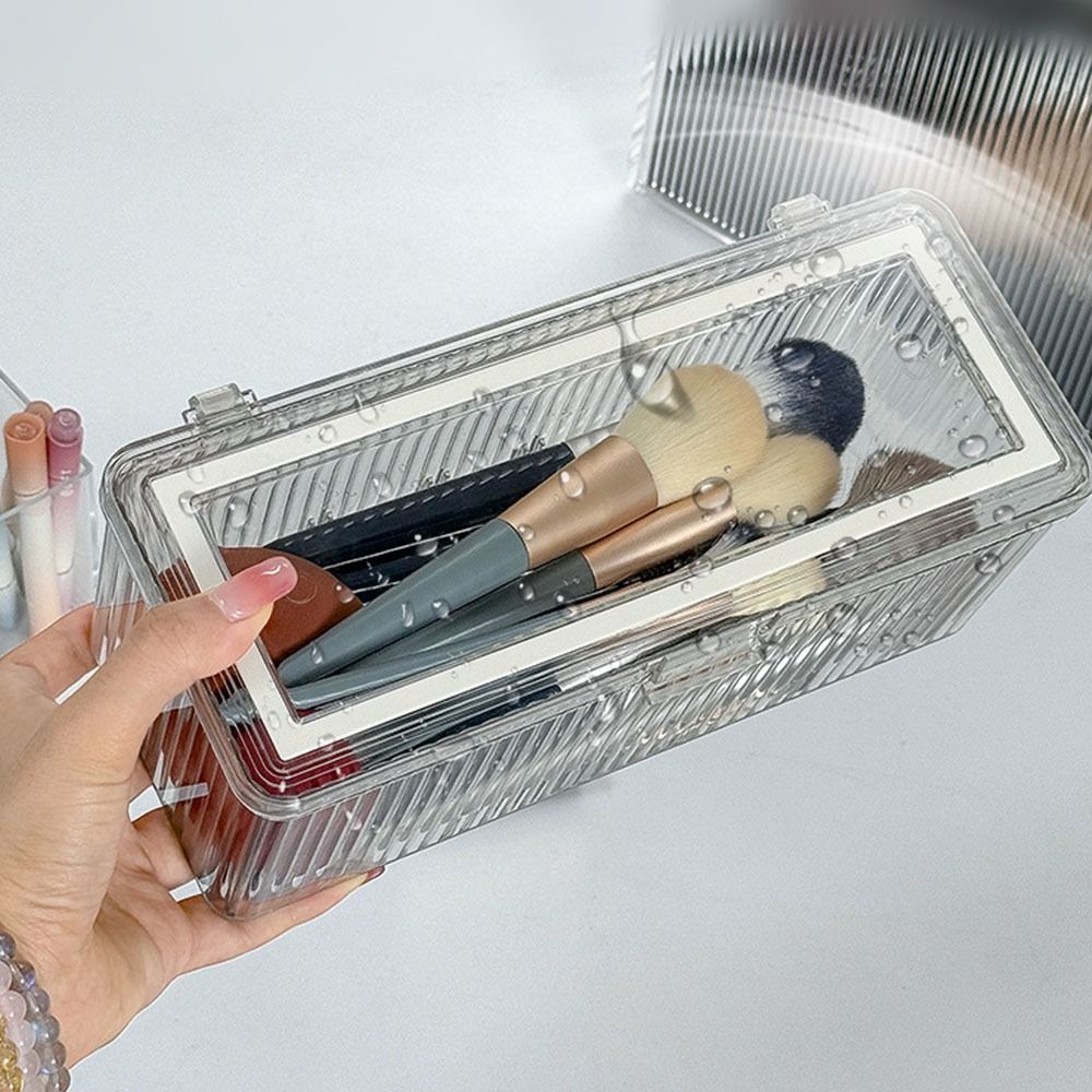 Desktop Storage Tool Desktop Dustproof Storage Box Eyebrow Pencil Brush Tube