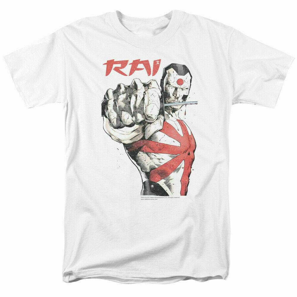 

Rai Sword Drawn T Shirt Licensed Comic Book Tee White XXL