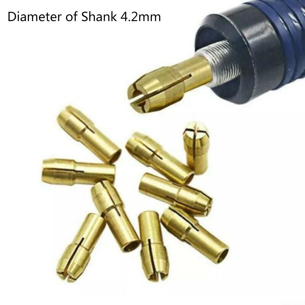 10pcs Electric Grinder Chuck Drill Chucks Collet Mini Grinder Copper Chuck