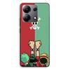 Case For Xiaomi Redmi Note 13 4G One Piece Luffy Zoro Red and Green Manga Anime Maniacase
