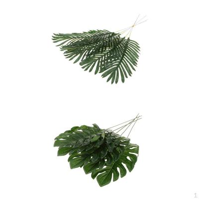 10x Big Tropical Leaves Artificial Palm for Party BBQ Decoration