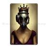 Girl With Gas Mask Zombie Soldier with Gasmask Metal Plaque Retro Wall Cave Wall Decor Designs Wall Plaque Tin Sign Poster