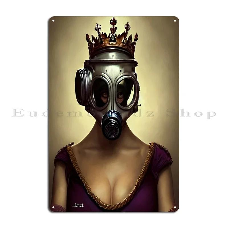 Girl With Gas Mask Zombie Soldier with Gasmask Metal Plaque Retro Wall Cave Wall Decor Designs Wall Plaque Tin Sign Poster