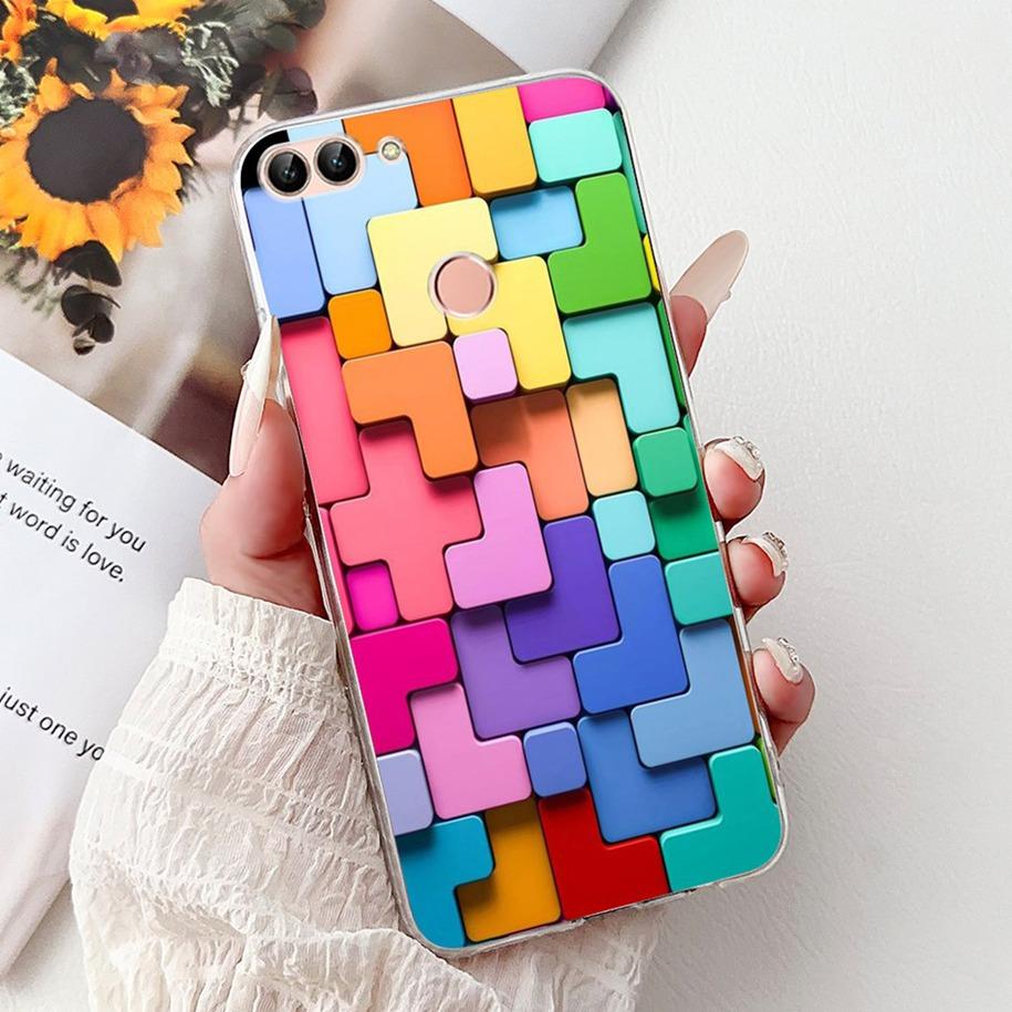 For Huawei P Smart Case FIG-LX1 FIG-LX2 FIG-LX3 Cover Luxury Dragon Lion Soft Silicone Phone Cases For Huawei Psmart 2018 Bumper