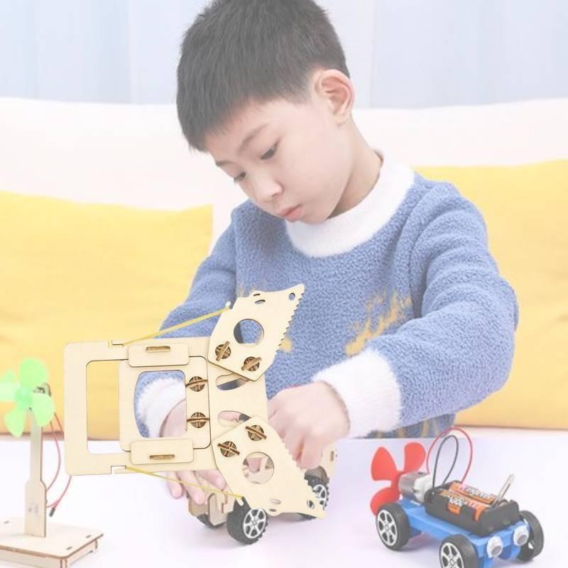 Kid's Diy Mechanical Hand Puzzle Educational Toy Wooden Material Pack M-12