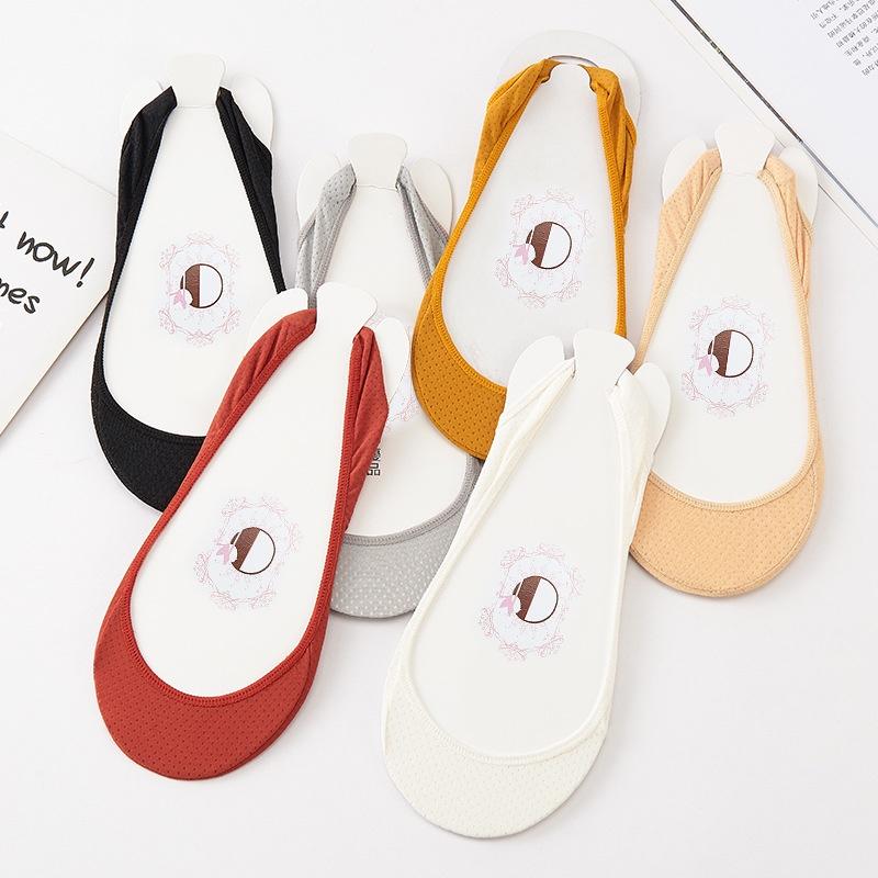 FINETOO Invisible Socks Summer for Woman Half Length Socks Suspenders Invisible Socks Cotton Socks Thin Anti Wear High Heels