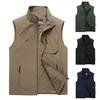 Men Outdoor Fishing Vest Multi Pocket Breathable Hiking Pography Quick Dry Sleeveless Jacket Lightweight Utility Vest for Travel